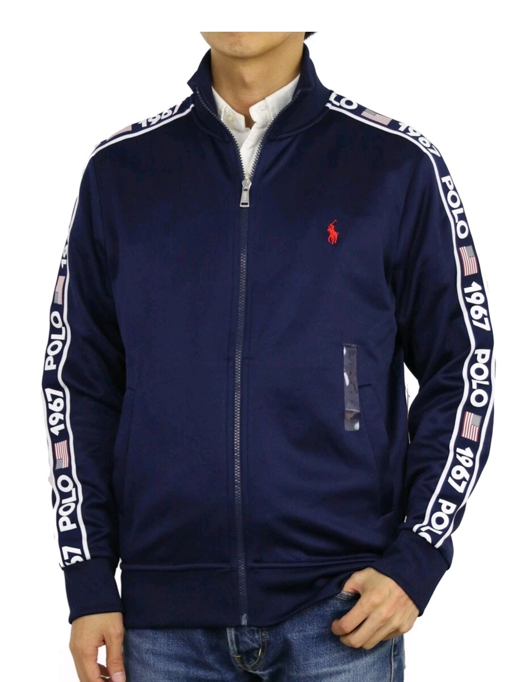 Ralph Lauren Polo Sport 1967 and Flag logo tape performance track jacket